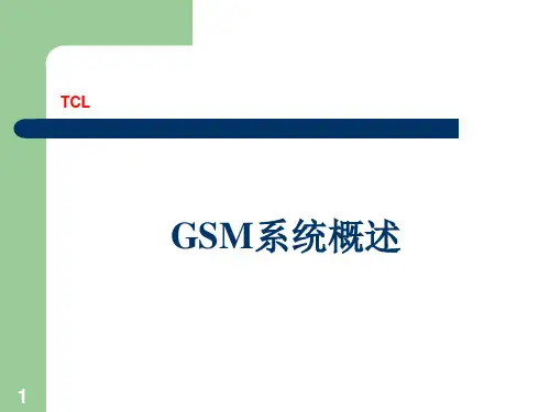 GSM系统概述