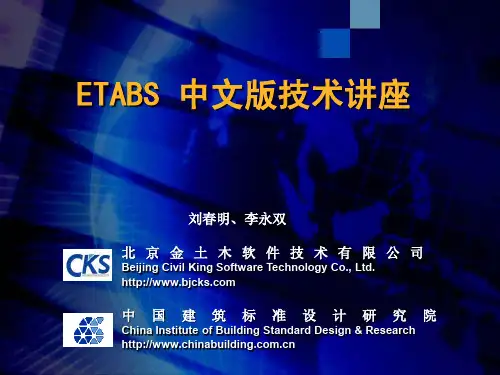 ETABS 中文版官方技术讲座(ETABS学习和使用者必备)