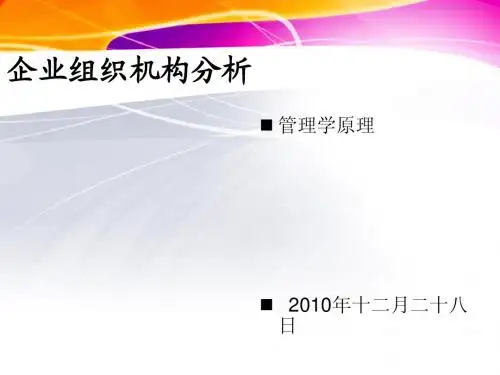 企业组织机构分析