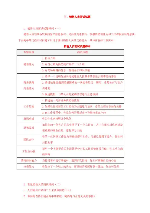 面试试题汇编