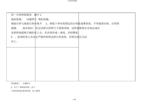 石材质量通病
