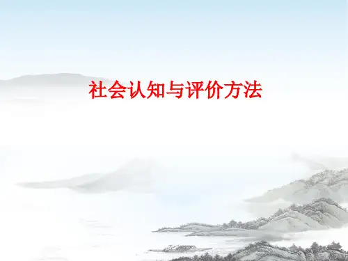 社会认知与评价方法  ppt课件