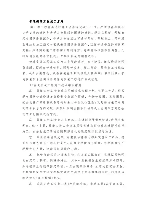 管道安装工程施工方案 2