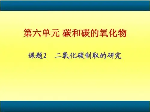 课题2 二氧化碳制取的研究