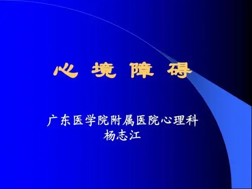 4 心境障碍