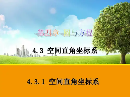 431 空间直角坐标系111PPT课件