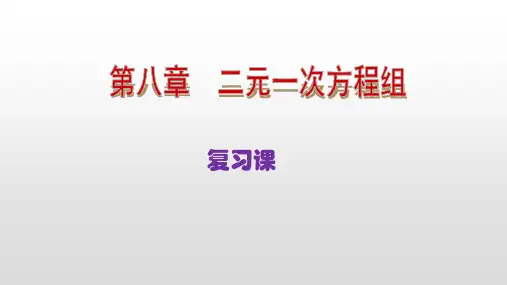 第八章 二元一次方程组 复习课件 人教版数学七年级下册(共35张PPT)