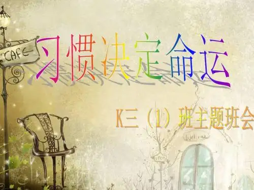 主题班会《习惯决定命运》