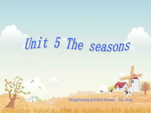 英语课件六年级英语The seasons