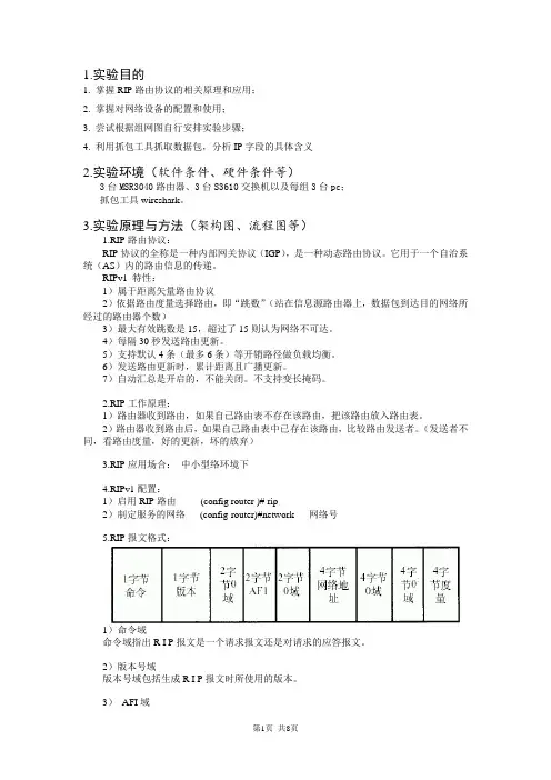 RIP路由协议配置