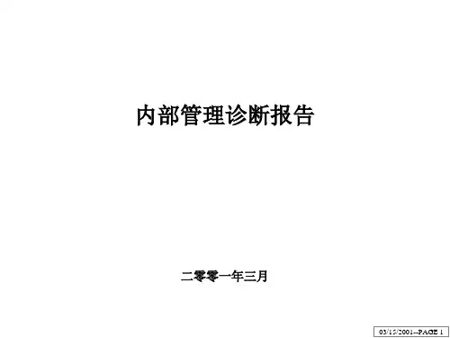 某公司内部管理诊断报告