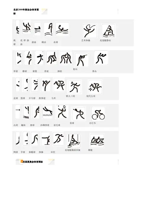 北京2008年奥运会体育图标