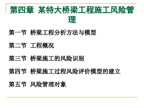 工程项目风险 第4章 某特大桥梁工程程施工