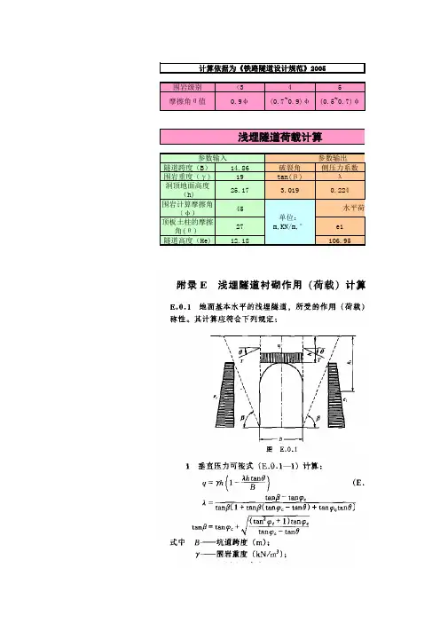 隧道荷载计算