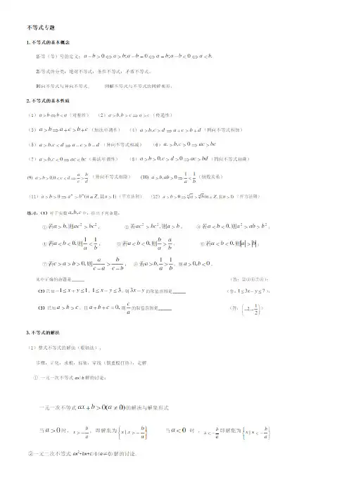 山东高考数学复习-不等式专题