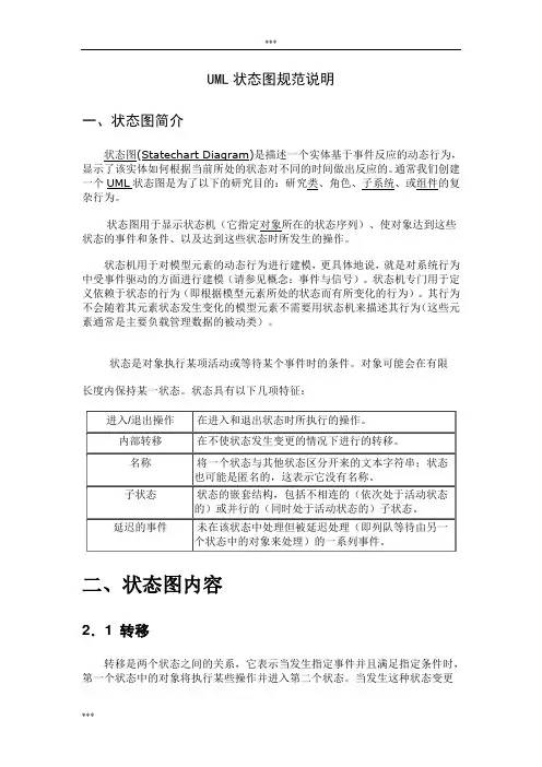 UML状态图编写规范