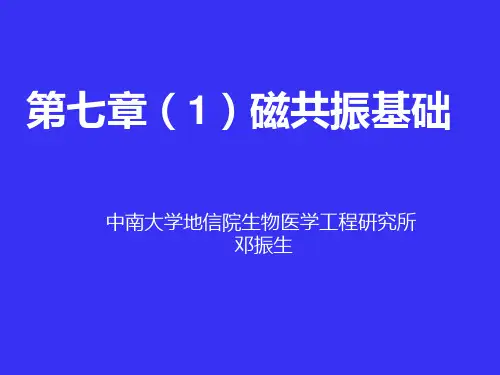 第7-1章磁共振基础