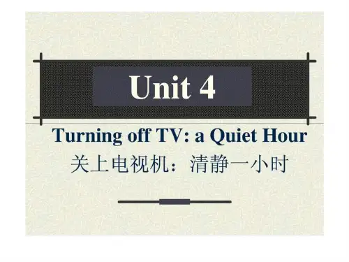 关上电视机清静一小时.ppt