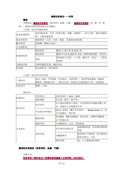 病例分析部分-外伤