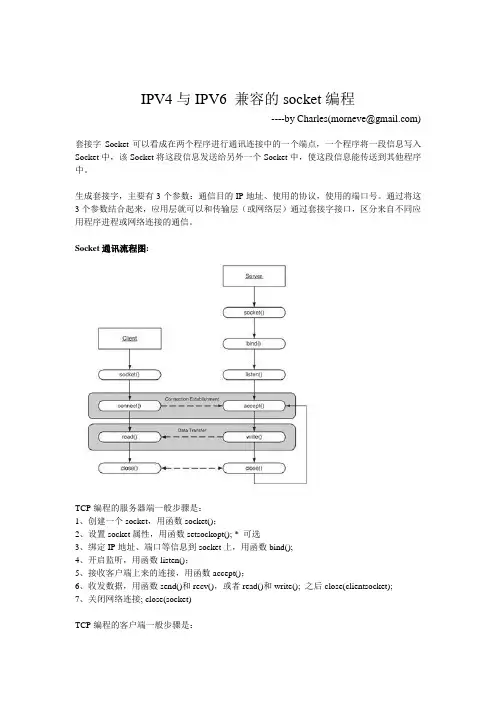 IPV4与IPV6兼容的socket编程