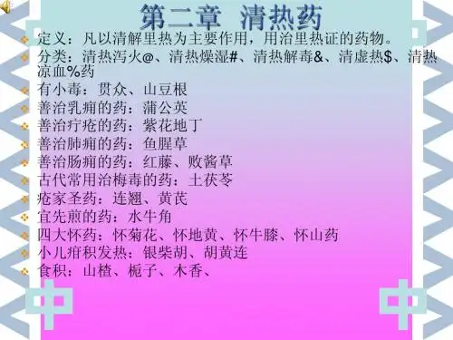 第二章  清热药