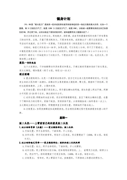 健身计划