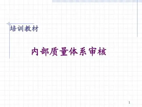 ISO内部质量体系审核-培训教材