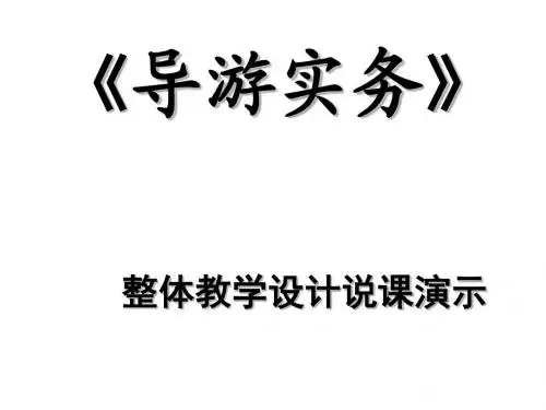 导游实物整体设计