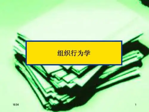 组织行为学ppt课件(绪论)