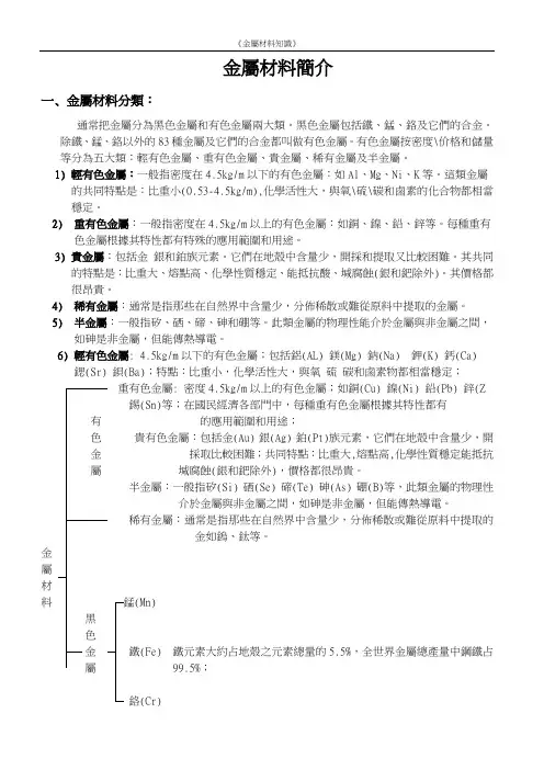 五金材料知识