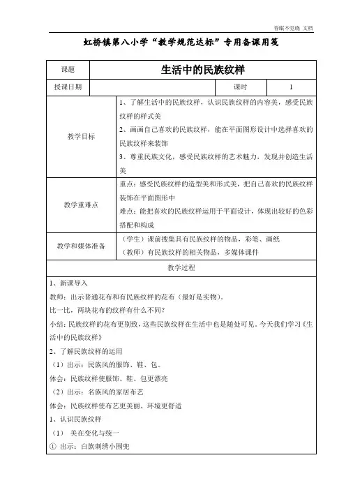 生活中的民族纹样