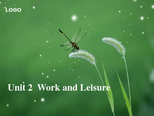 unit 2 work and leisure