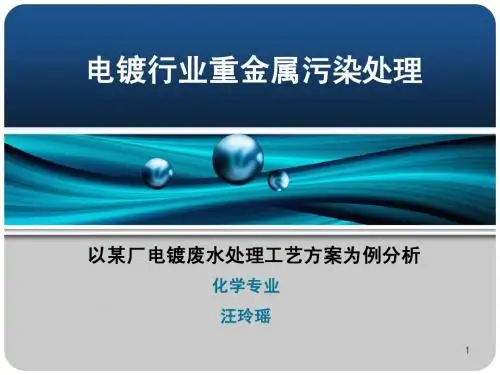 电镀行业重金属污染处理