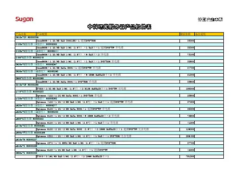 曙光产品最新报价
