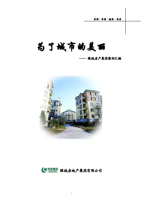 绿城房地产集团公司运营管理案例资料汇