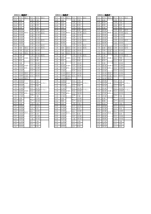 2013年最新吴江汽车站时刻表(吴江在线)