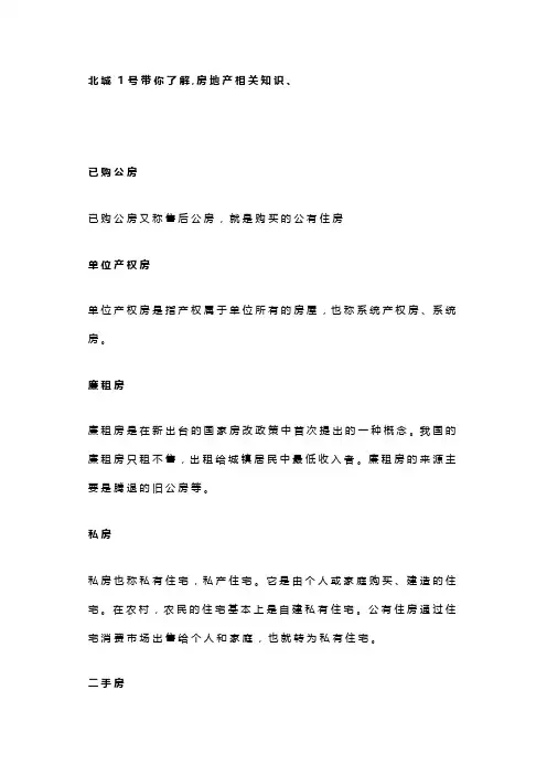 房地产基础知识大全