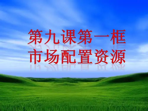人教版_市场配置资源课件详解PPT