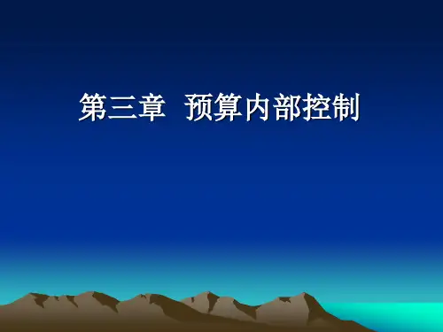 全面预算内部控制