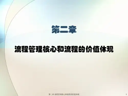 第二章流程管理核心和流程控制的价值体现PPT课件