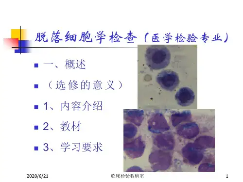 脱落细胞学检查检验新 ppt课件