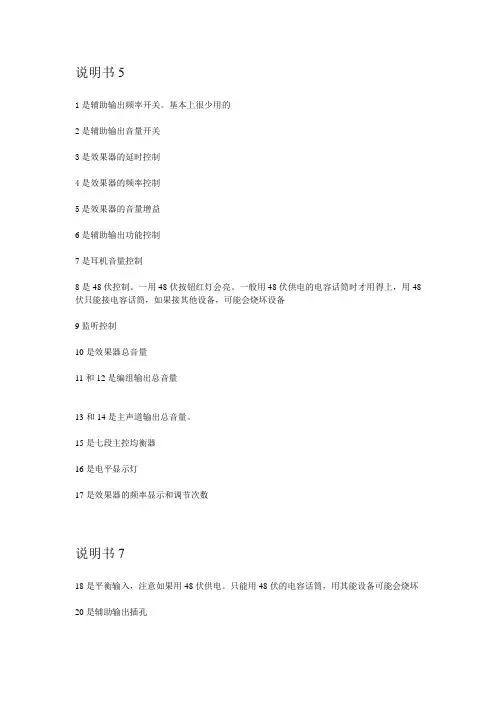 调音台说明书