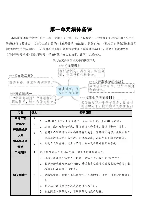 部编版小学语文二年级下册1 古诗二首【教案】