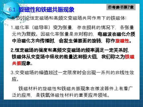 旋磁性和铁磁共振现象