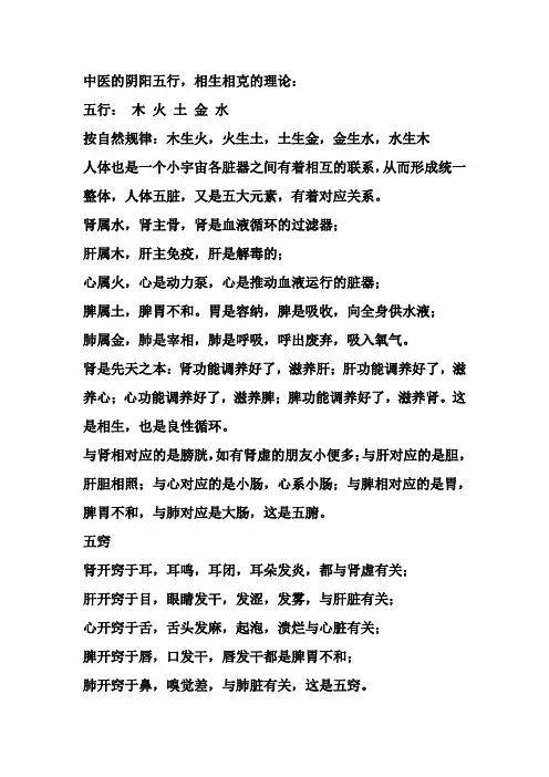 五脏与五行