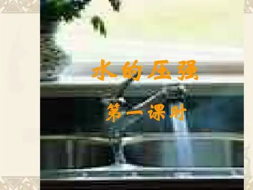 八年级科学 水的压强第一课