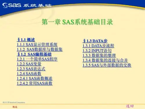 第1章 sas系统基础