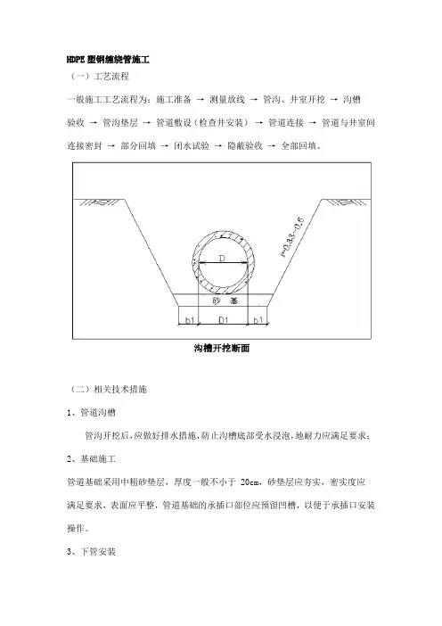 HDPE塑钢缠绕管施工