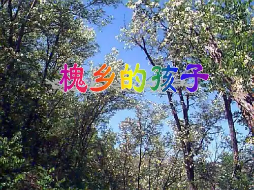 小学三年级上册语文第三课槐乡的孩子PPT教学课件2PPT教学课件