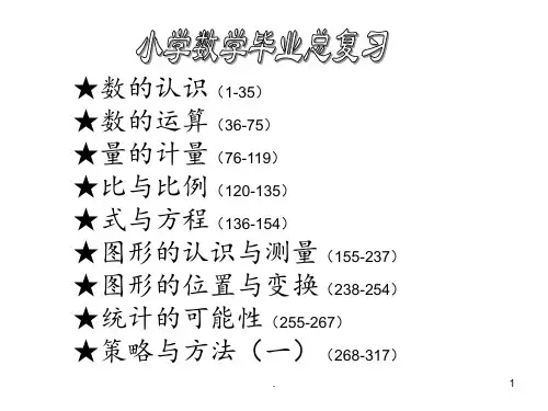 人教版六年级数学总复习全套PPT课件